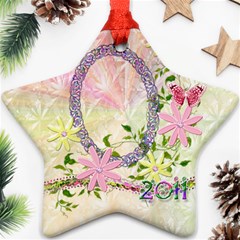 Easter 2024 Pastel flower ornament - Ornament (Star)