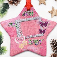 Our Baby 2024 Pastel flower ornament - Ornament (Star)