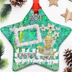 Easter Angel 2023 Pastel flower ornament - Ornament (Star)