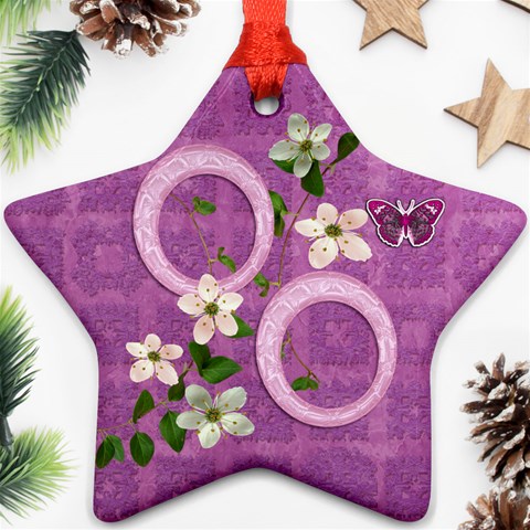 Purple Easter Angel 2024 Pastel Flower Ornament By Ellan Front