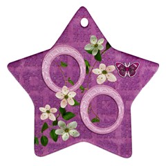 Purple Easter Angel 2023 Pastel flower ornament - Ornament (Star)