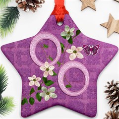 Purple Easter Angel 2023 Pastel flower ornament - Ornament (Star)