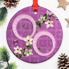 Lavender Flower Round Ornament - Ornament (Round) Lavender Flower Round Ornament - Ornament (Round)