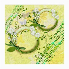 Spring flower yellow gold glass cloth med - Medium Glasses Cloth