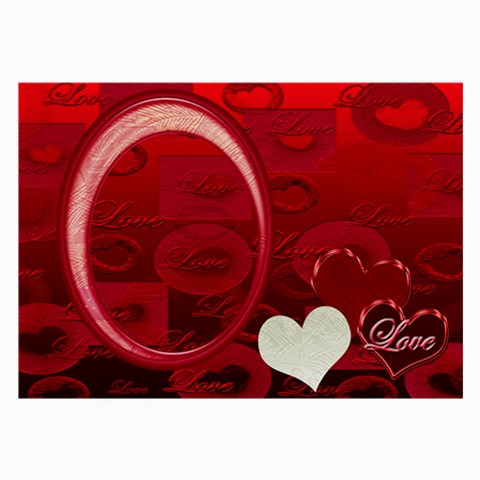 I Heart You Red Large Glass Cloth By Ellan Front