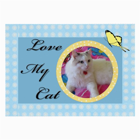 Love My Cat Glass Cloth Large By Deborah Front