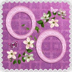 Spring flower floral purple scrapbook page 12x12 - ScrapBook Page 12  x 12 