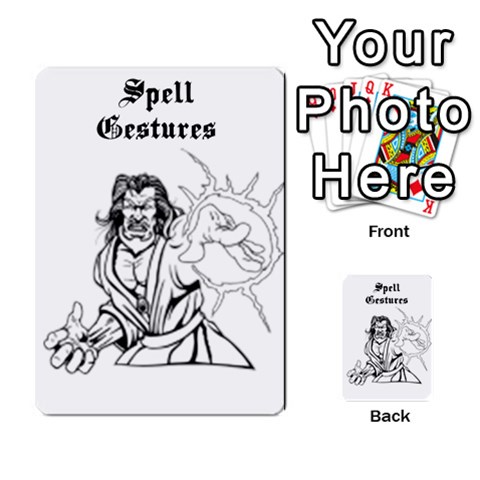 Wavinghands Spell Gesture Cards By Walt O hara Back