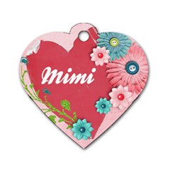 Mimi s name tag - Dog Tag Heart (Two Sides)