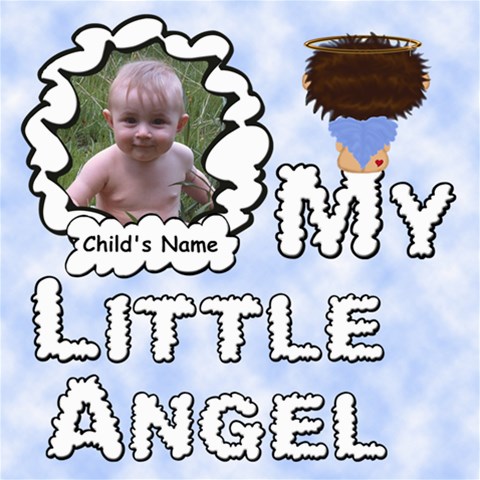 My Little Angel Boy 8x8 By Chere s Creations 8 x8  Scrapbook Page - 1