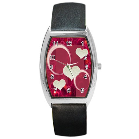 I Heart You Pink Custom Barrel Watch By Ellan Front