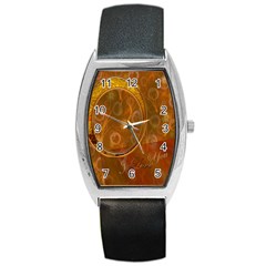 I Heart You Gold Love Custom Barrel Watch - Barrel Style Metal Watch