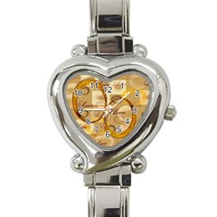 I Heart You Gold Custom Heart Italian Charm Watch