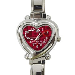 You Light Up My Life Pink Custom Heart Italian Charm Watch