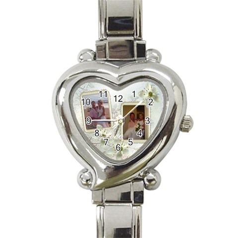 Wedding Love Italian Heart Watch By Ellan Front