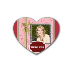 Thank you - Rubber Coaster (Heart)