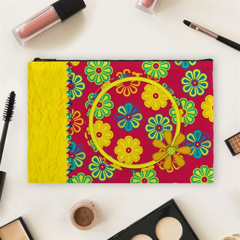 Summers Burst Large Cosmetic Bag 1 By Lisa Minor Front
