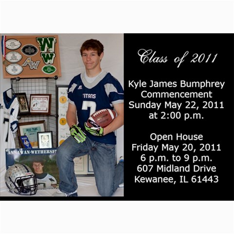 Kyle Graduation By Andrea Webber 7 x5  Photo Card - 8