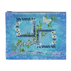 Spring flower floral blue XL Cosmetic Bag - Cosmetic Bag (XL) Spring flower floral blue XL Cosmetic Bag - Cosmetic Bag (XL)