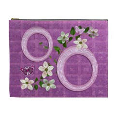Spring flower floral purple XL Cosmetic Bag - Cosmetic Bag (XL) Spring flower floral purple XL Cosmetic Bag - Cosmetic Bag (XL)