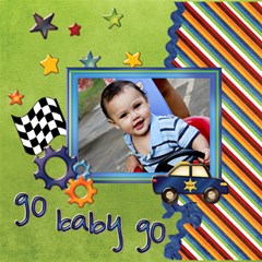 About A Boy Scrapbook LO 1 - ScrapBook Page 12  x 12 