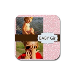 baby girl - Rubber Coaster (Square) baby girl - Rubber Coaster (Square)