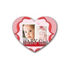 baby girl - Rubber Coaster (Heart)