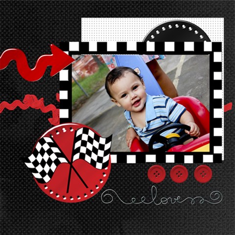About A Boy Scrapbook Page 3 By Diann 12 x12  Scrapbook Page - 1