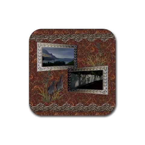Shadow Frame Square Rubber Coaster By Ellan Front
