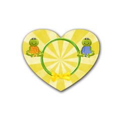 Lil  Froggie 4pk Heart Coaster 1