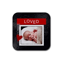 Loved Square Coaster - Rubber Coaster (Square)