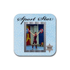 Sport Star Coaster - Rubber Coaster (Square)