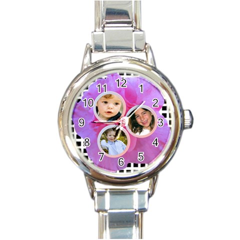 Pink Trio Italian Charm Watch By Deborah Front