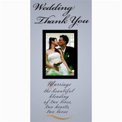 Wedding Thank You 4x8 card - 4  x 8  Photo Cards