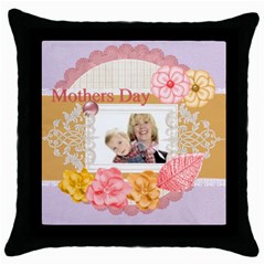 Mothersday - Throw Pillow Case (Black)