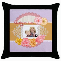 Mothersday (5 styles) - Throw Pillow Case (Black)