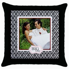 big day - Throw Pillow Case (Black)