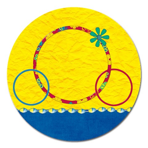 Summers Burst Round Magnet 1 By Lisa Minor Front