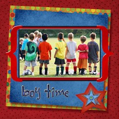 BOY TIME - ScrapBook Page 12  x 12 