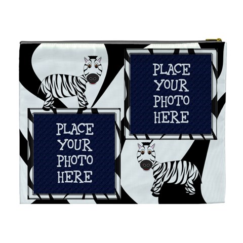 Zebra Cometic Bag Extra Large By Chere s Creations Back
