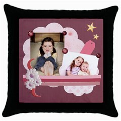 Kids - Throw Pillow Case (Black)