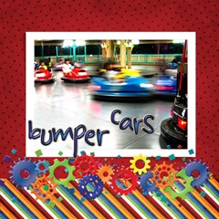 About A Boy Bumper cars - ScrapBook Page 12  x 12 