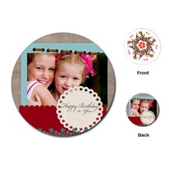 happy birthday  - Playing Cards Single Design (Round)