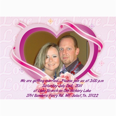 Wedding By Beth 7 x5  Photo Card - 11