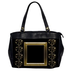 Black and Gold Oversized Office Bag - Oversize Office Handbag