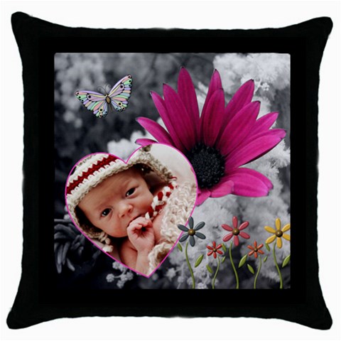 Spring Flower Throw Pillow Case By Lil Front