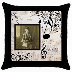 Must be the Music Throw Pillow - Throw Pillow Case (Black)