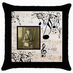 Must be the Music Throw Pillow - Throw Pillow Case (Black)