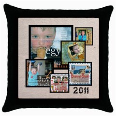 2011 memory Throw Pillow - Throw Pillow Case (Black)