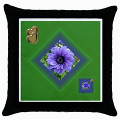 Two Hearts one Mind Throw Pillow - Throw Pillow Case (Black)